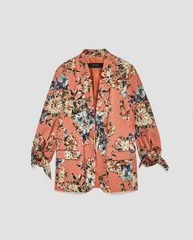 Flowing Floral Print Jacket multi at Zara